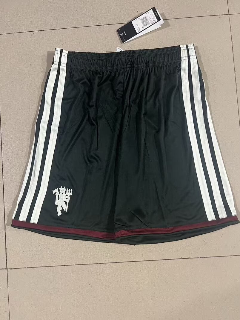 AAA Quality Manchester Utd 26/27 Third Dark Green Soccer Shorts